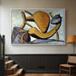 Cat and Big Fish, c. 1931 - Floater Framed Canvas Print