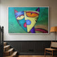 Celestial Cat - Floater Framed Canvas Print