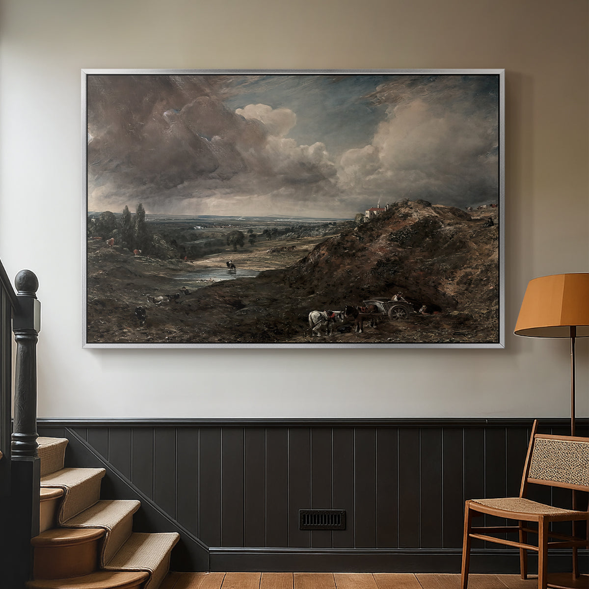 Branch Hill Pond, Hampstead Heath, c. 1828 - Floater Framed Canvas Print