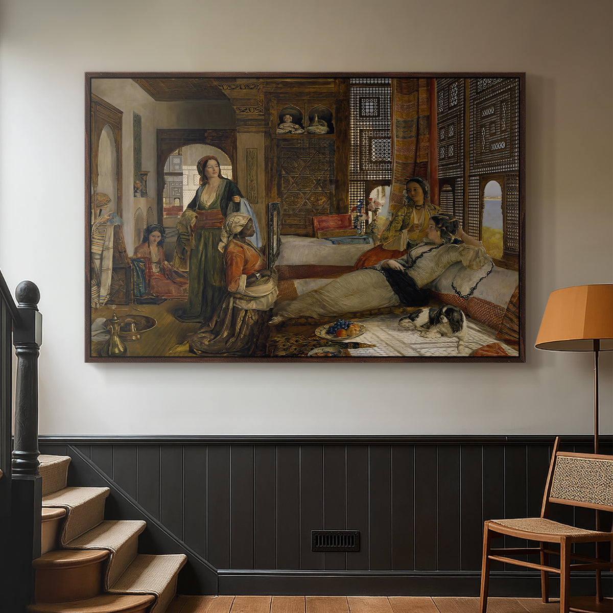The Harem, 1876 - Floater Framed Canvas Print