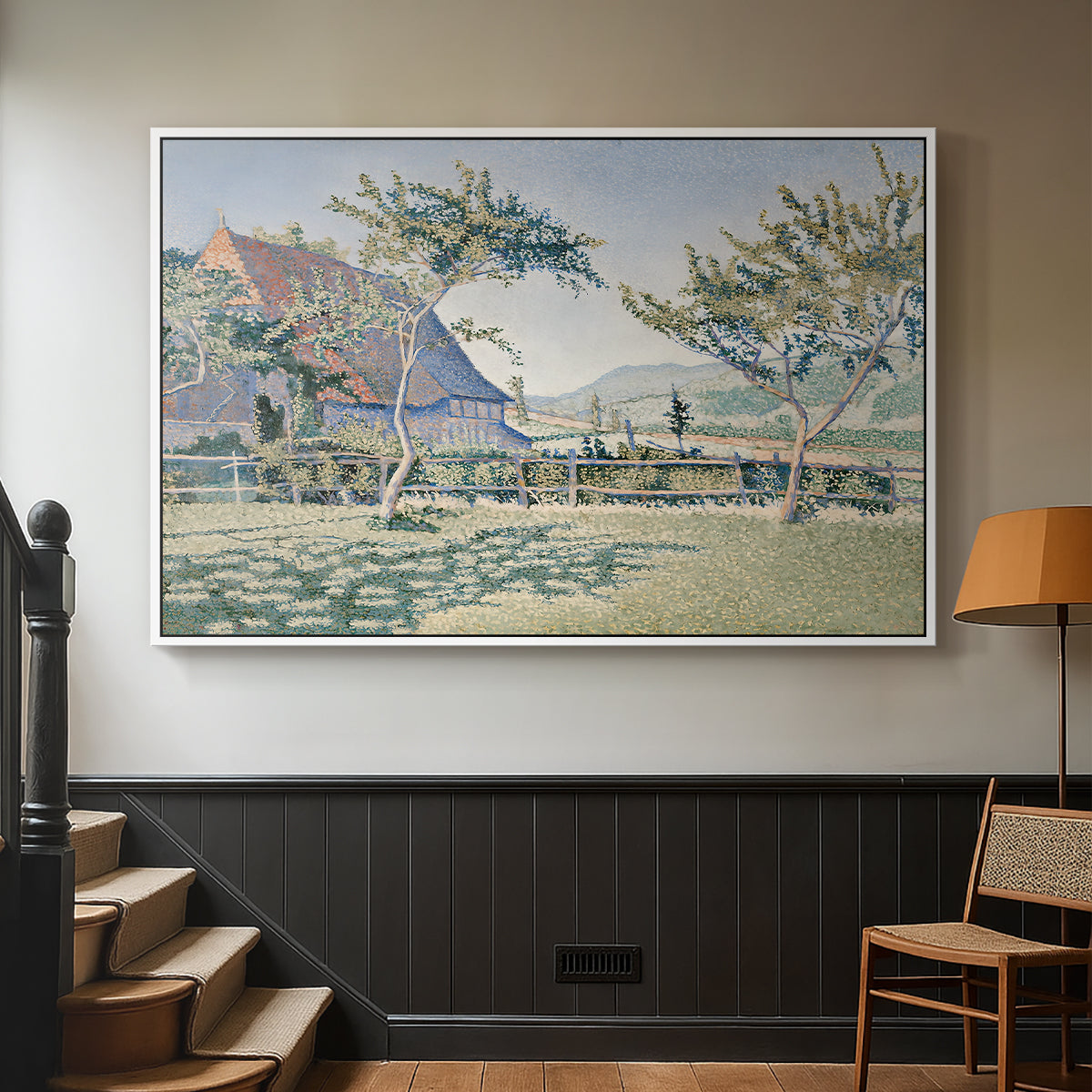 Comblat-le-Château, the Meadow, Opus 161, 1887 - Floater Framed Canvas Print
