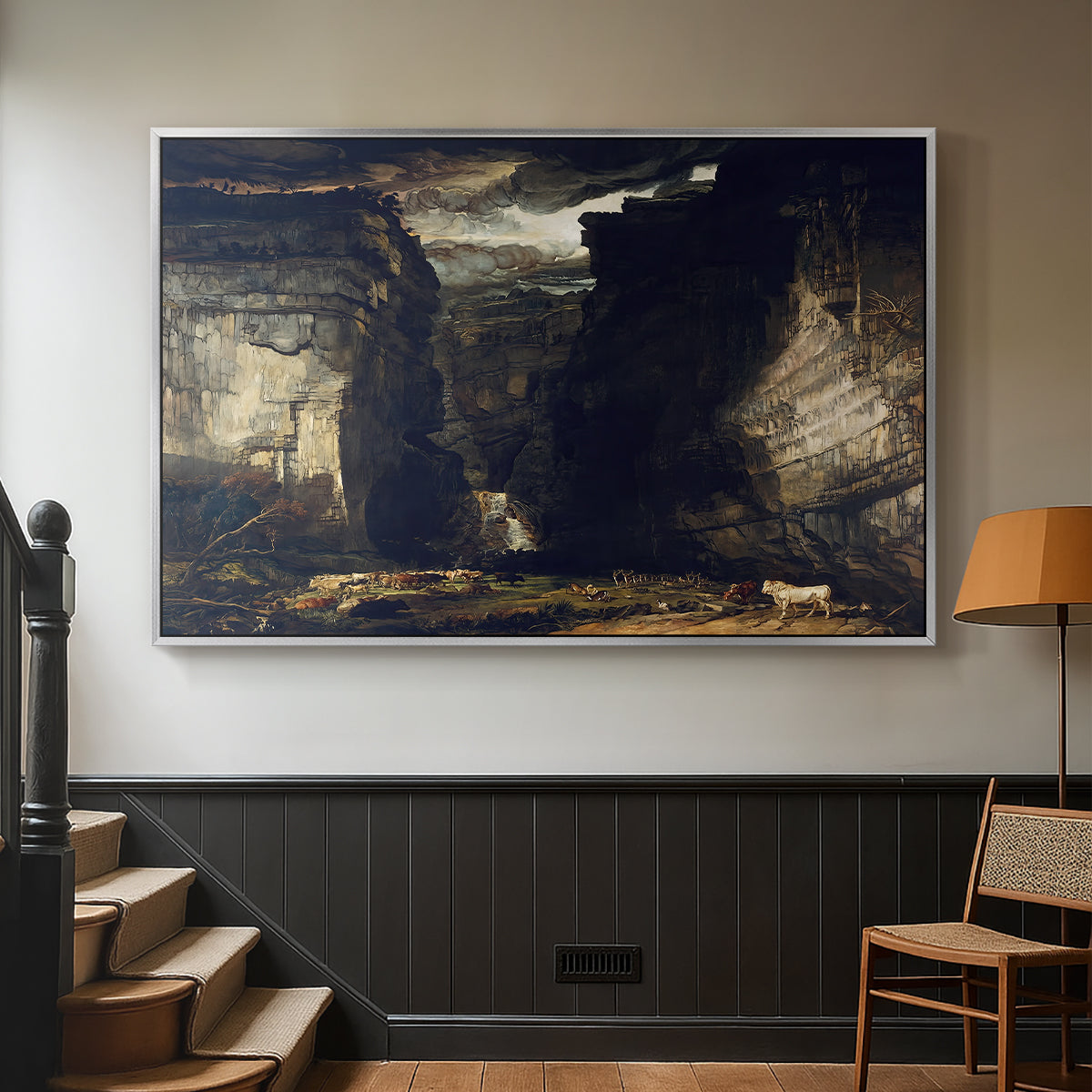 Gordale Scar, c. 1811-1813 - Floater Framed Canvas Print