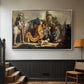 David with Goliath's Head in front of Saul, for Rembrandt, 1627 - Floater Framed Canvas Print
