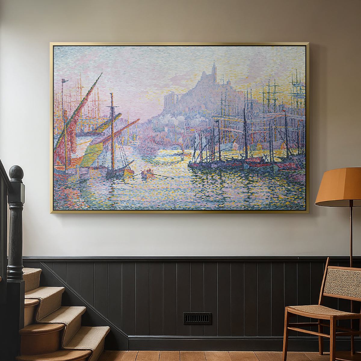 The Port of Marseille, 1905 - Floater Framed Canvas Print
