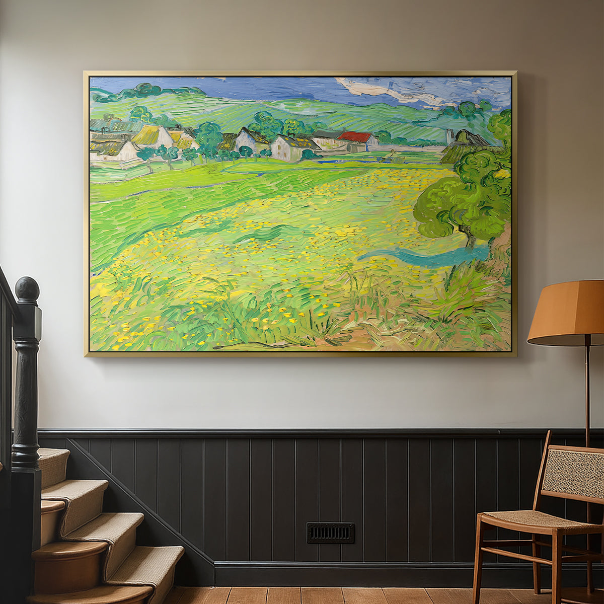 Les Vessenots in Auvers, 1890 - Floater Framed Canvas Print