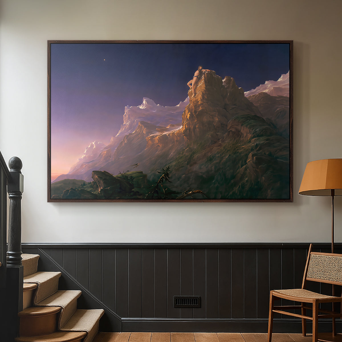 Prometheus Bound, 1847 - Floater Framed Canvas Print