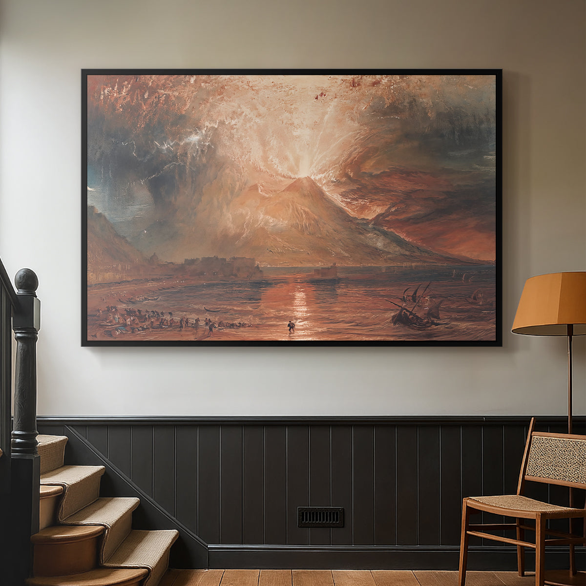 Vesuvius in Eruption, c. 1817 - Floater Framed Canvas Print