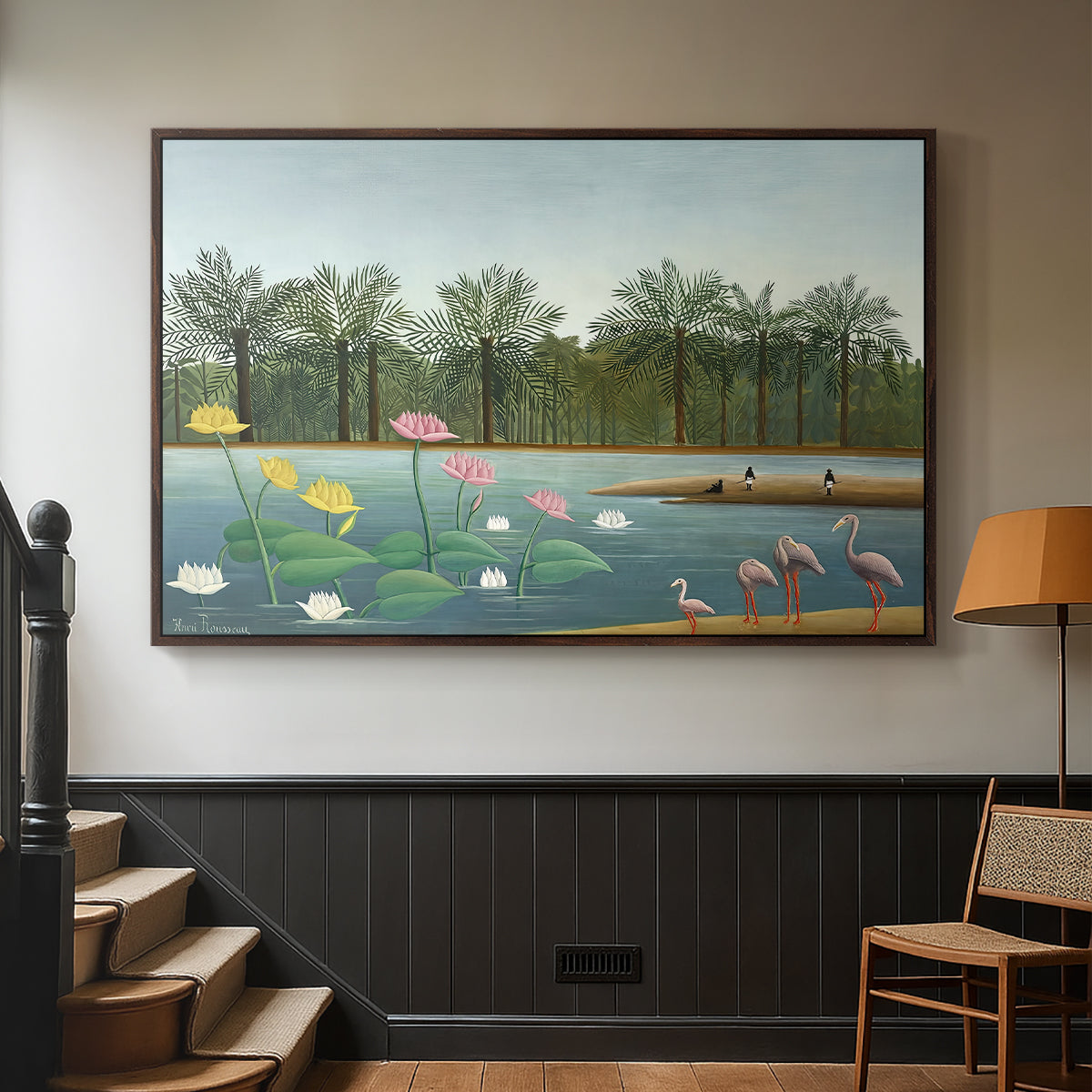 The Flamingoes (Les Flamants), 1907 - Floater Framed Canvas Print