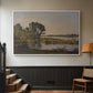 Landscape with a River, 1892 - Floater Framed Canvas Print