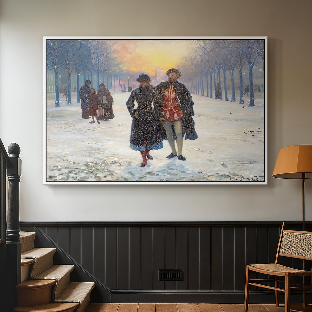 Morning after the Carnival, 1884 - Floater Framed Canvas Print