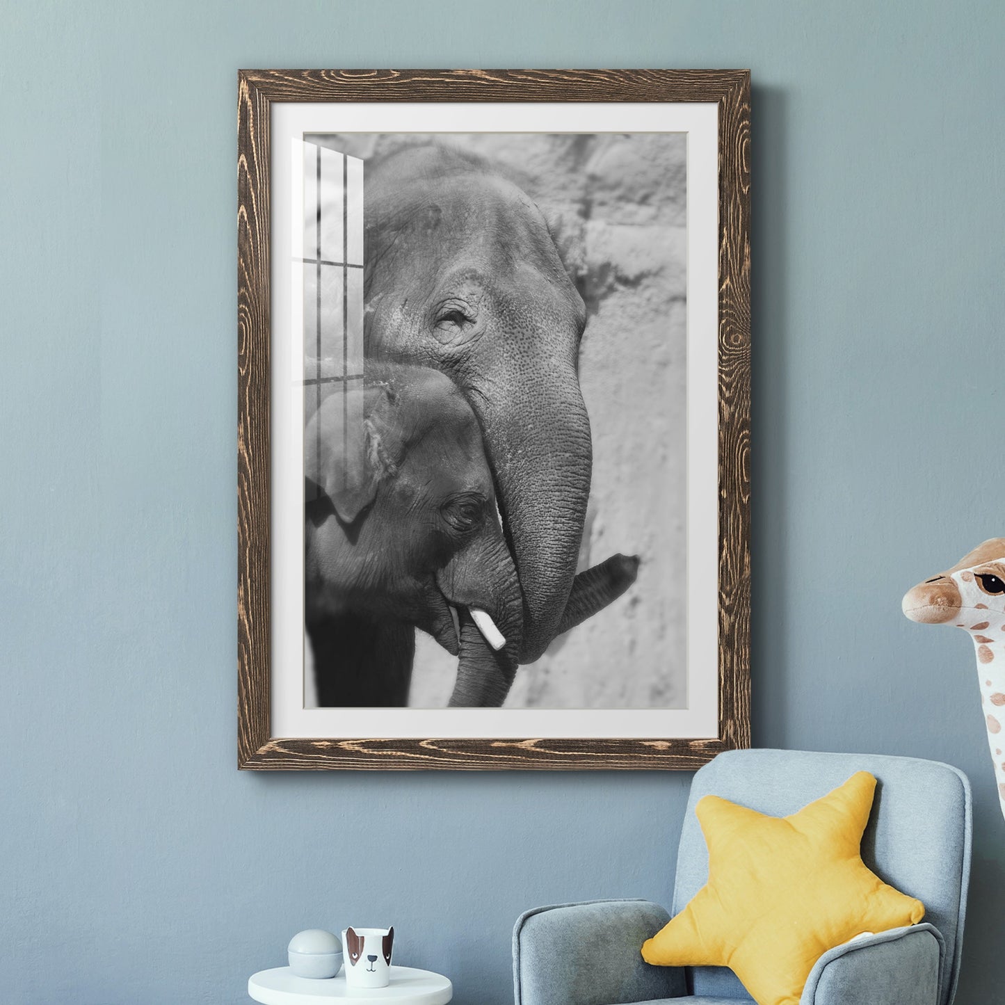 Tender Moment - Premium Framed Print - Distressed Barnwood Frame - Ready to Hang