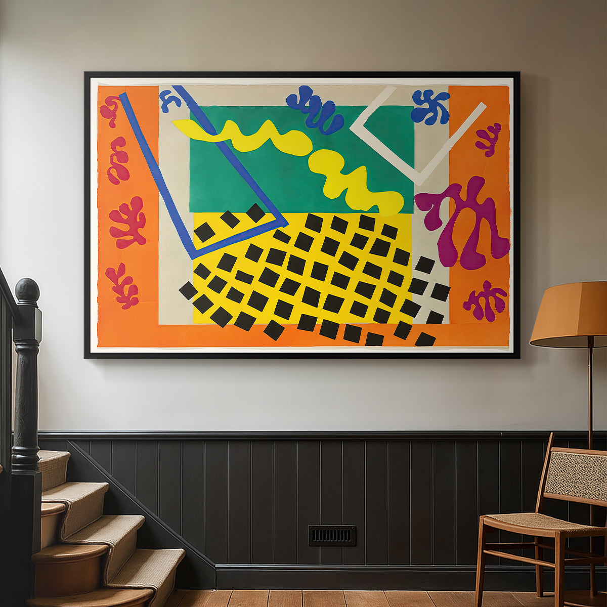 The Codomas (Les codomas), from Jazz, 1947 - Floater Framed Canvas Print