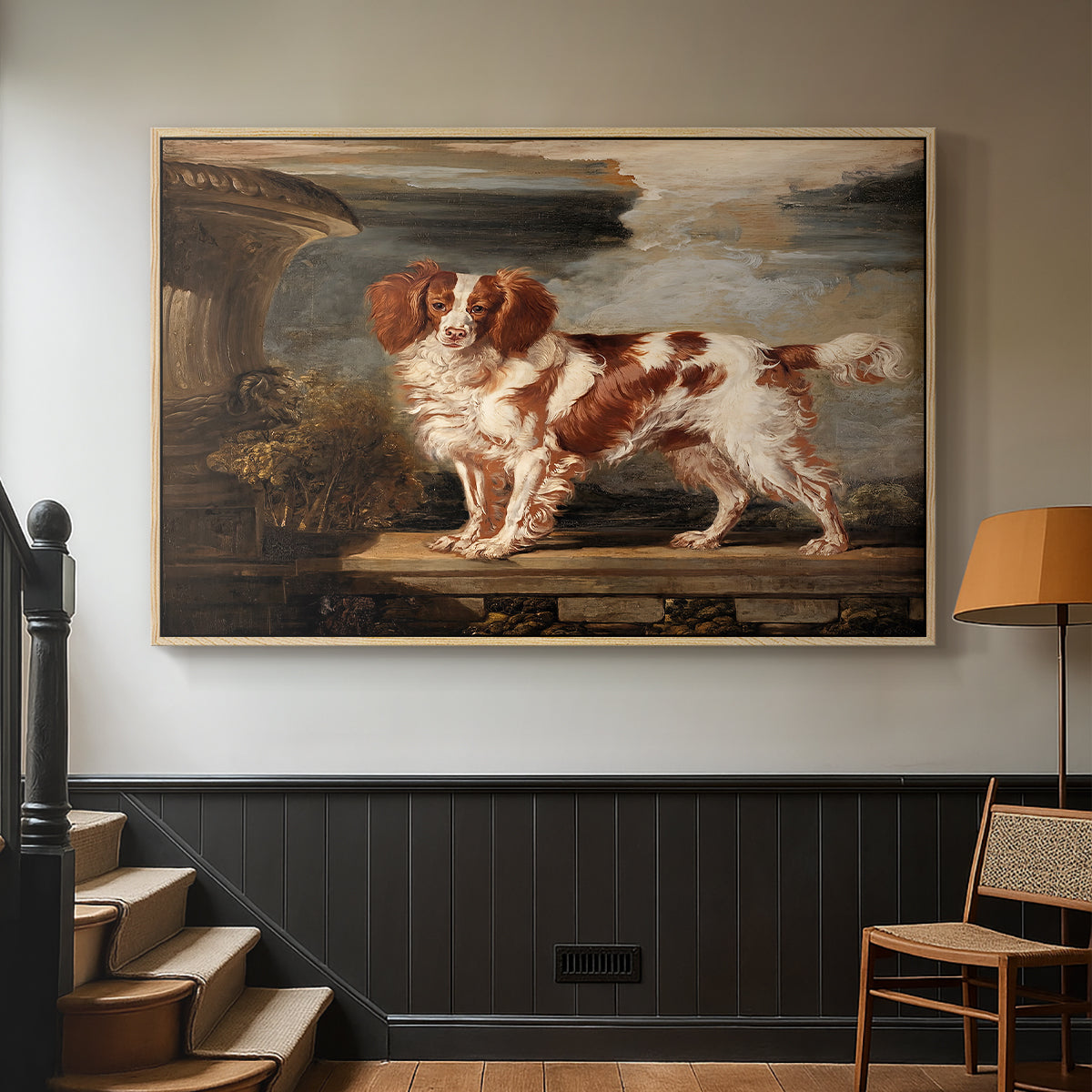 Portrait of Dash, a Favourite Spaniel, Property of Lady Frances Vane-Tempest, 1819 - Floater Framed Canvas Print