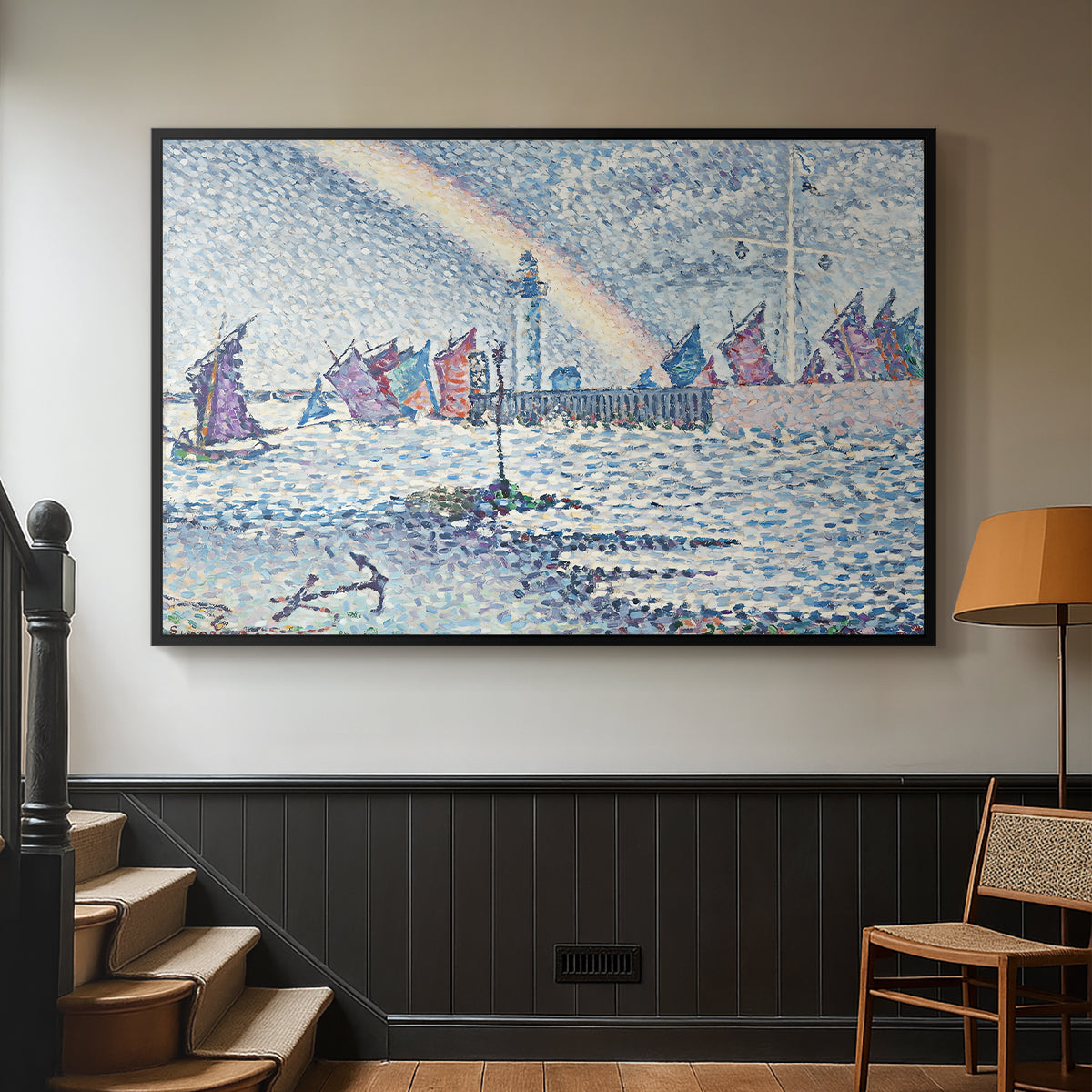 Entrance to the Port of Honfleur, 1899 - Floater Framed Canvas Print