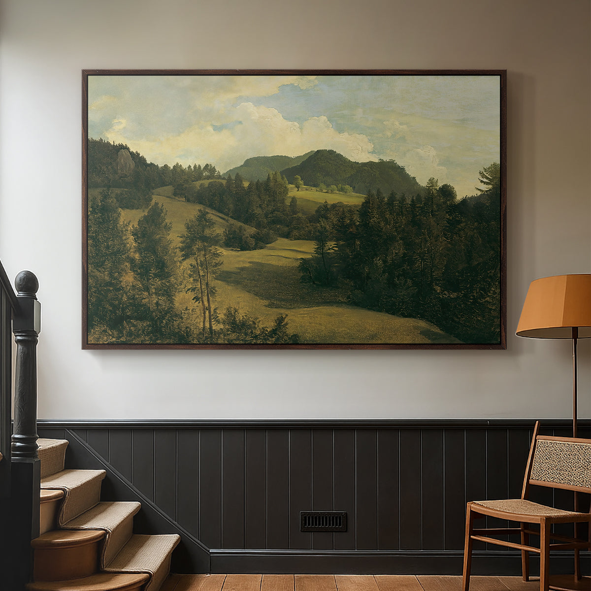 Landscape near Miesenbach, c. 1830 - Floater Framed Canvas Print