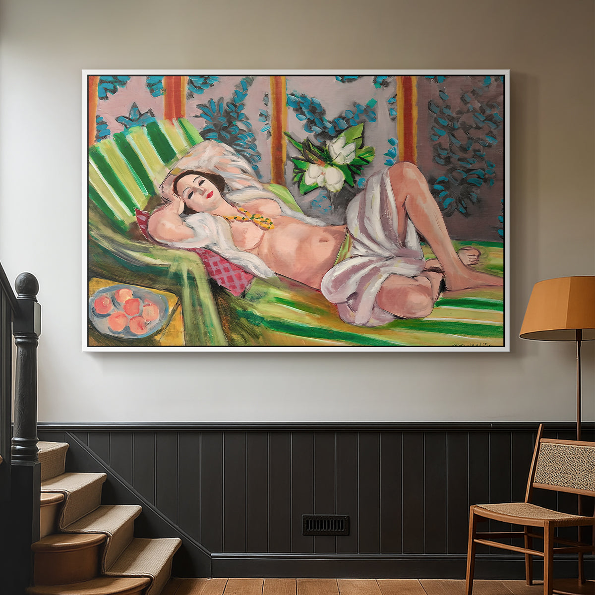 Odalisque Couchée Aux Magnolias, c. 1923 - Floater Framed Canvas Print