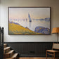 Evening Calm, Concarneau, Opus 220, 1891 - Floater Framed Canvas Print
