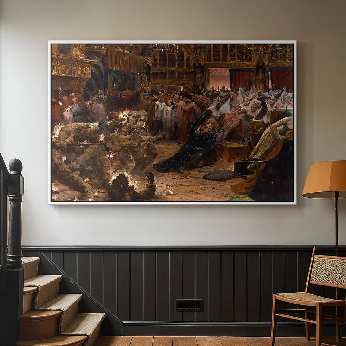 Ball of the Burning Men, 1889 - Floater Framed Canvas Print