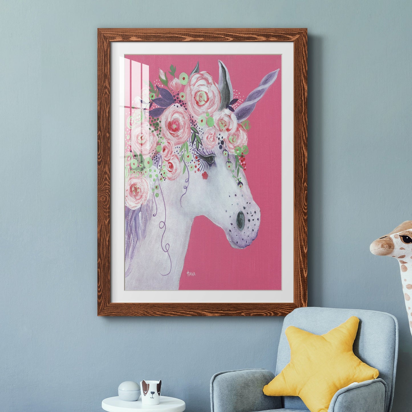 Unicorn II - Premium Framed Print - Distressed Barnwood Frame - Ready to Hang