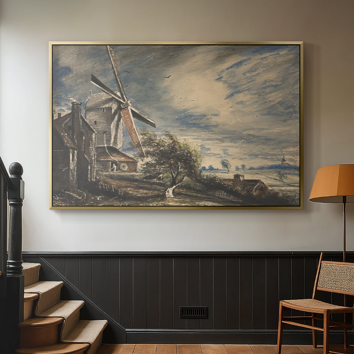 A Mill Near Colchester, c. 1833 - Floater Framed Canvas Print