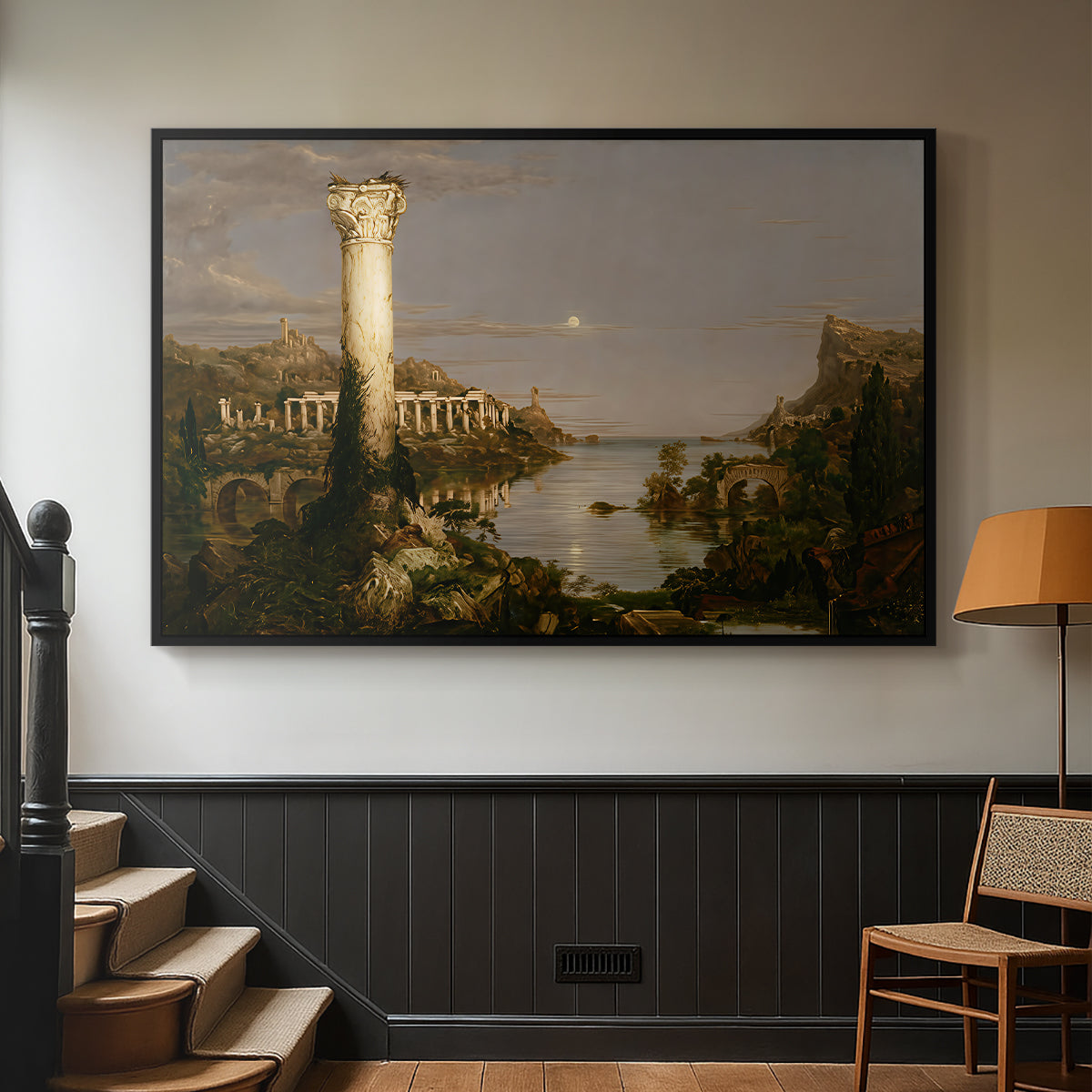 The Course of Empire: Desolation, 1836 - Floater Framed Canvas Print
