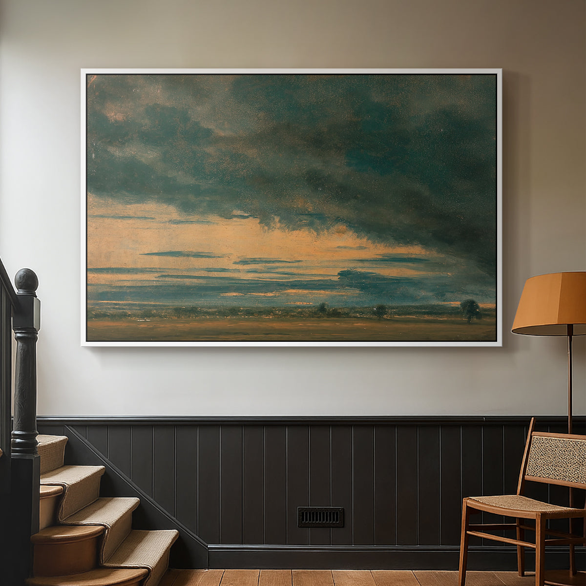 Cloud Study, c. 1821 - Floater Framed Canvas Print
