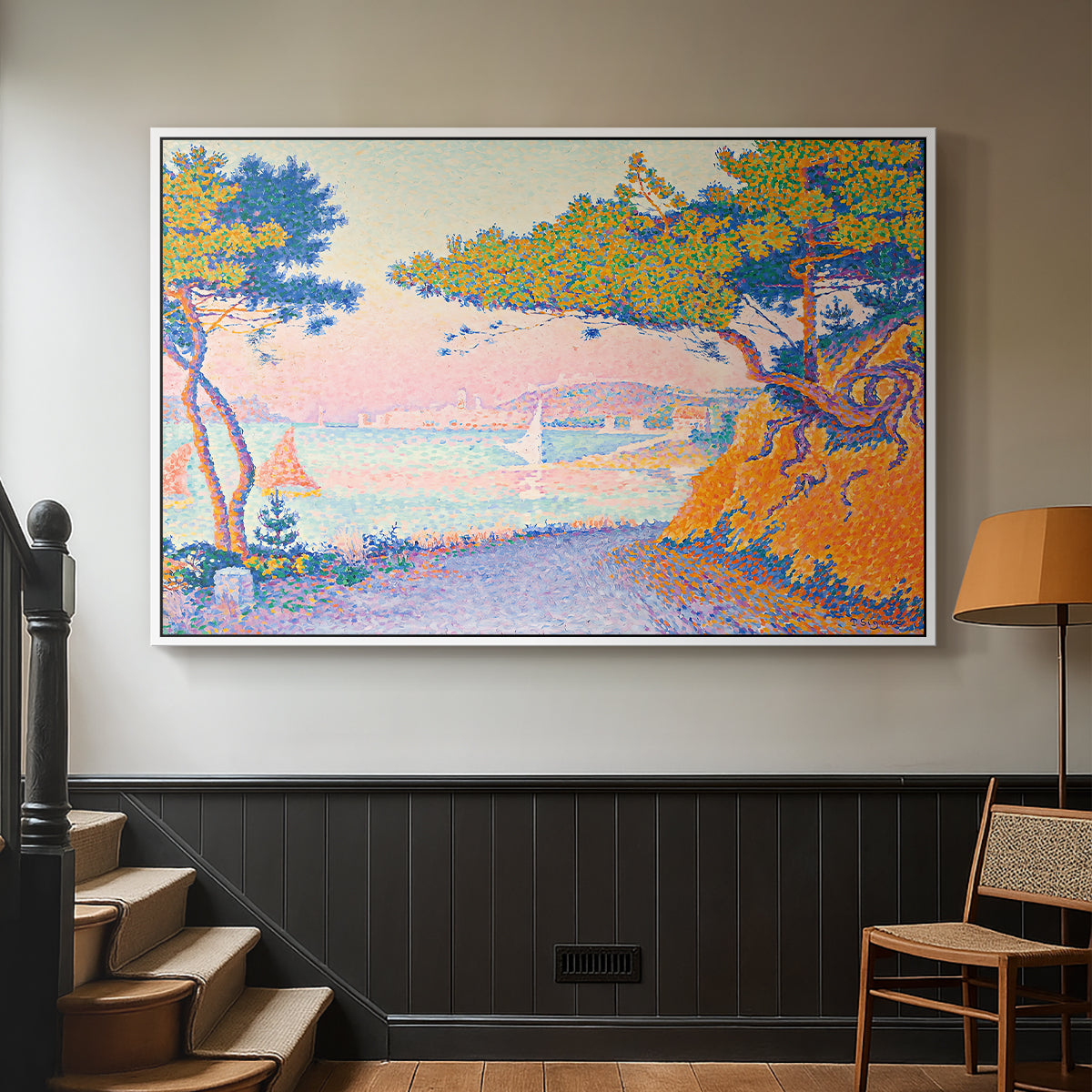 Golfe Juan, 1896 - Floater Framed Canvas Print
