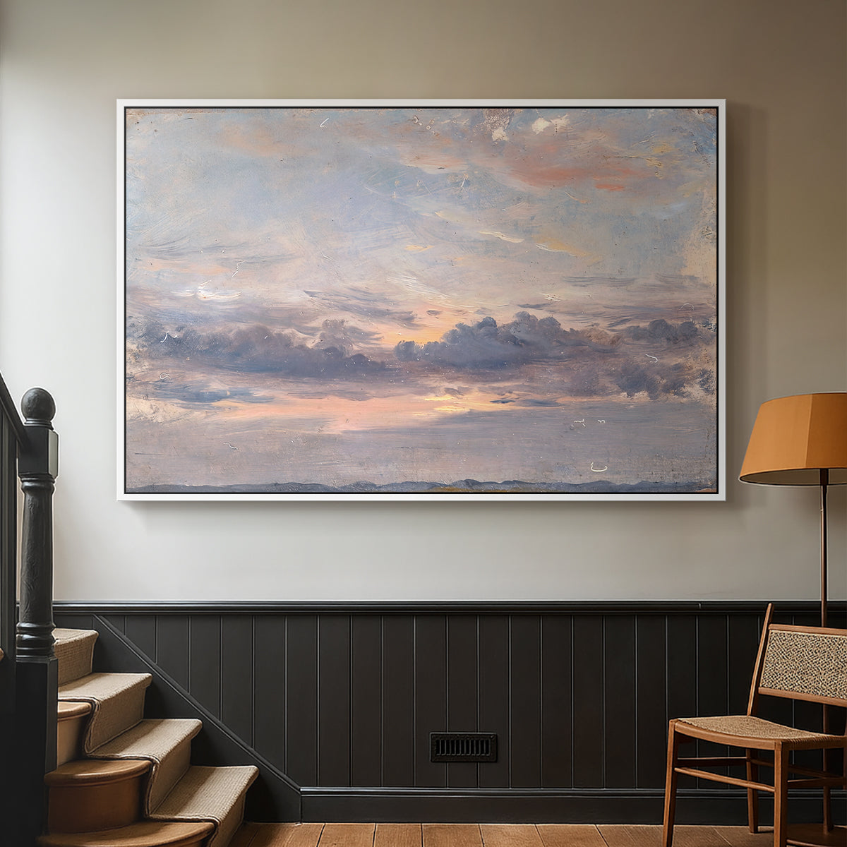 A Cloud Study, Sunset, c. 1821-1822 - Floater Framed Canvas Print