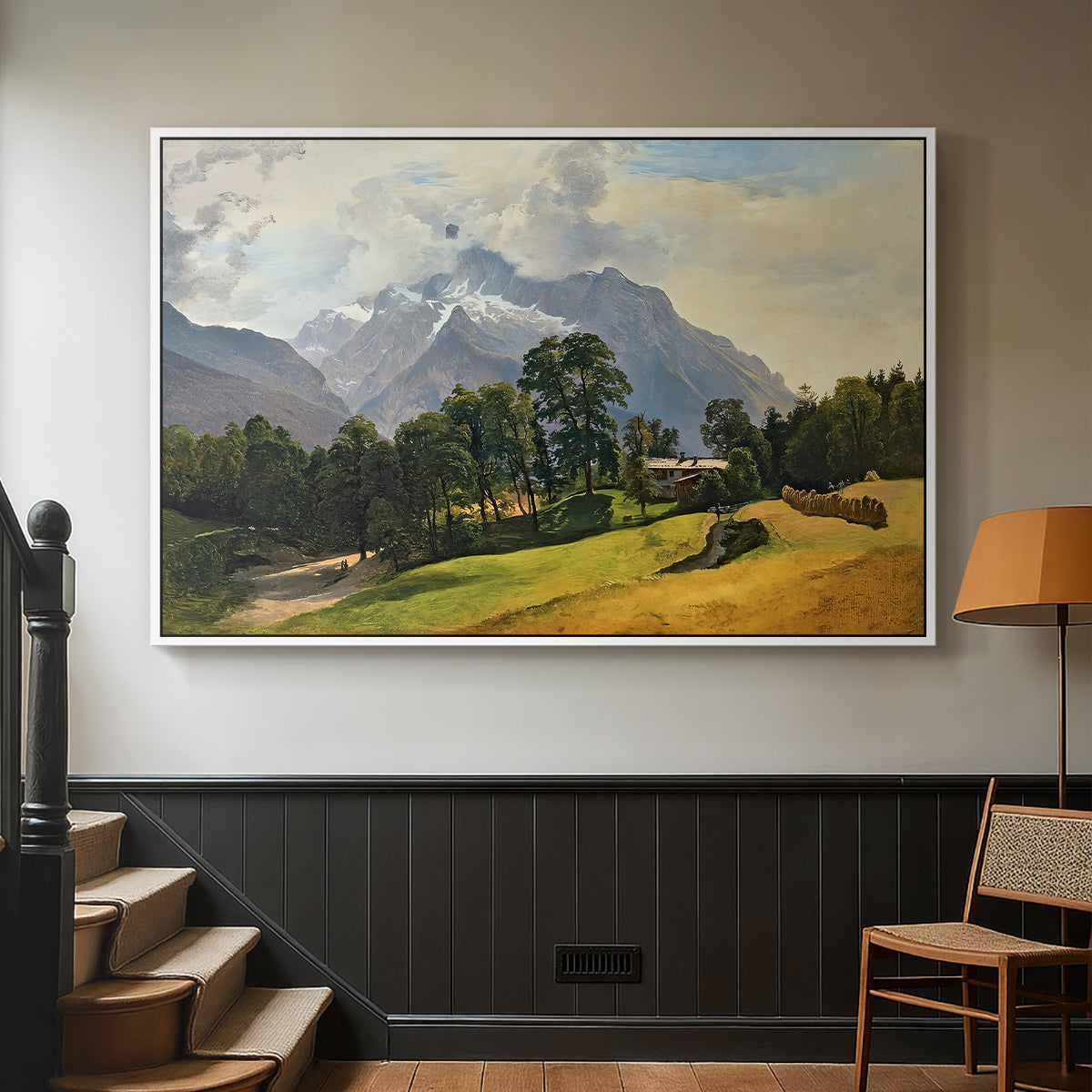 Mountains in Berchtesgaden - Floater Framed Canvas Print