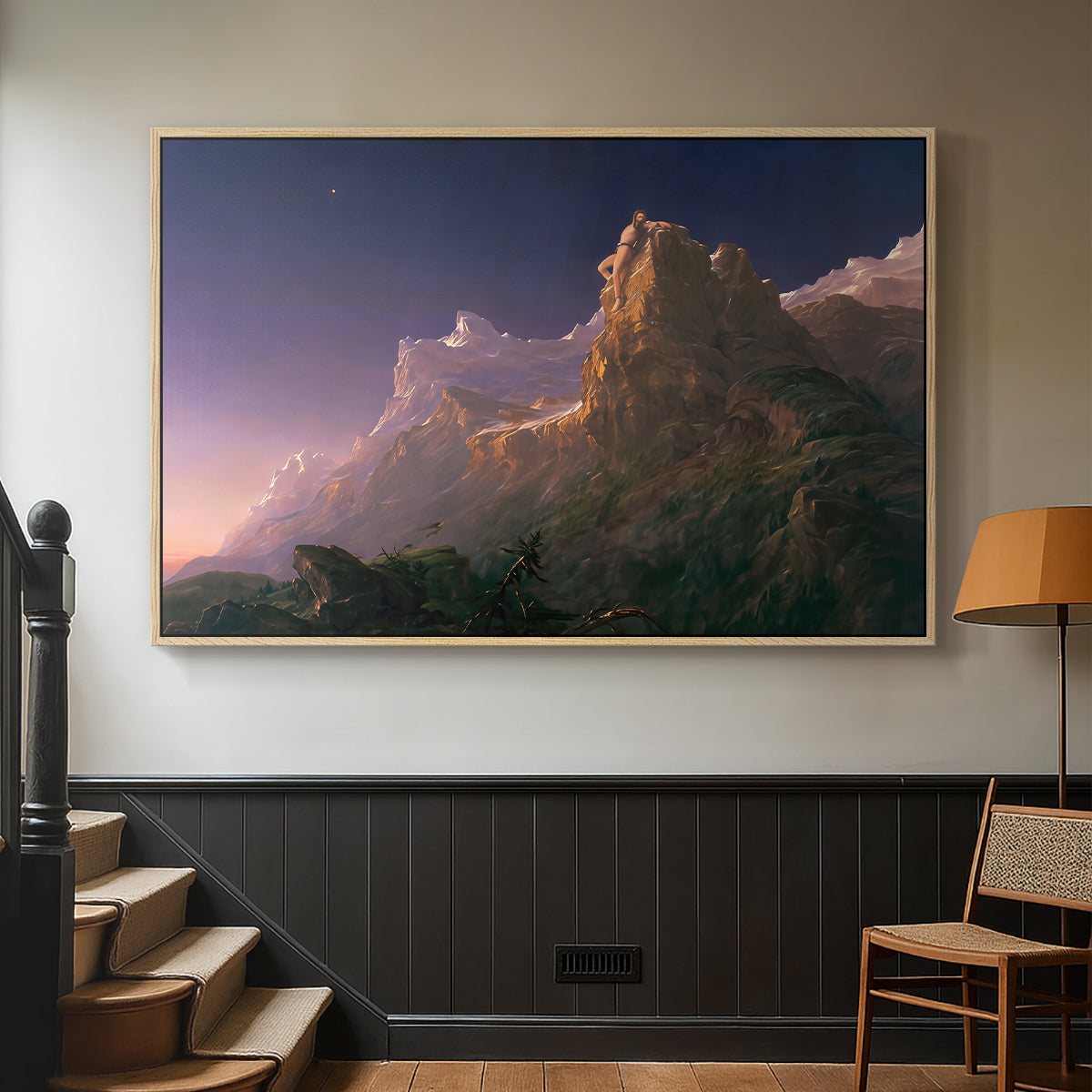 Prometheus Bound, 1847 - Floater Framed Canvas Print