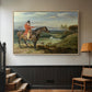 John Levett Hunting at Wychnor, Staffordshire, 1818 - Floater Framed Canvas Print