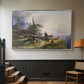 An Alpine Farm on the Untersberg, 1835 - Floater Framed Canvas Print