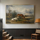 Two Horses on the Pasture, c. 1825 - Floater Framed Canvas Print
