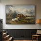 Two Horses on the Pasture, c. 1825 - Floater Framed Canvas Print