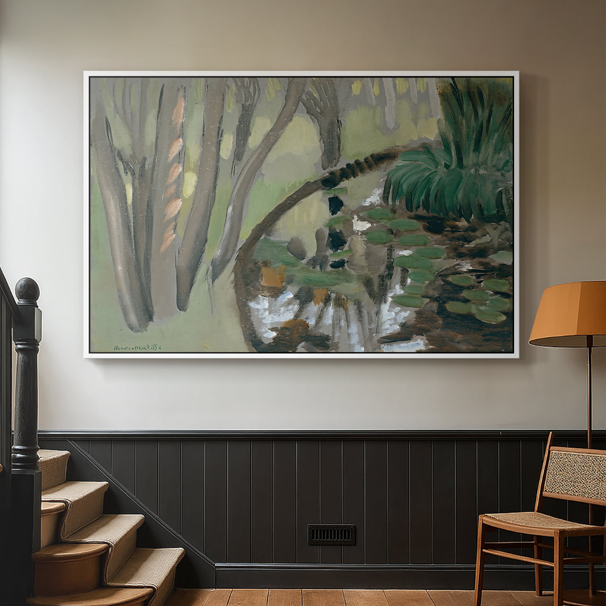 The Stream, Maintenon, 1918 - Floater Framed Canvas Print