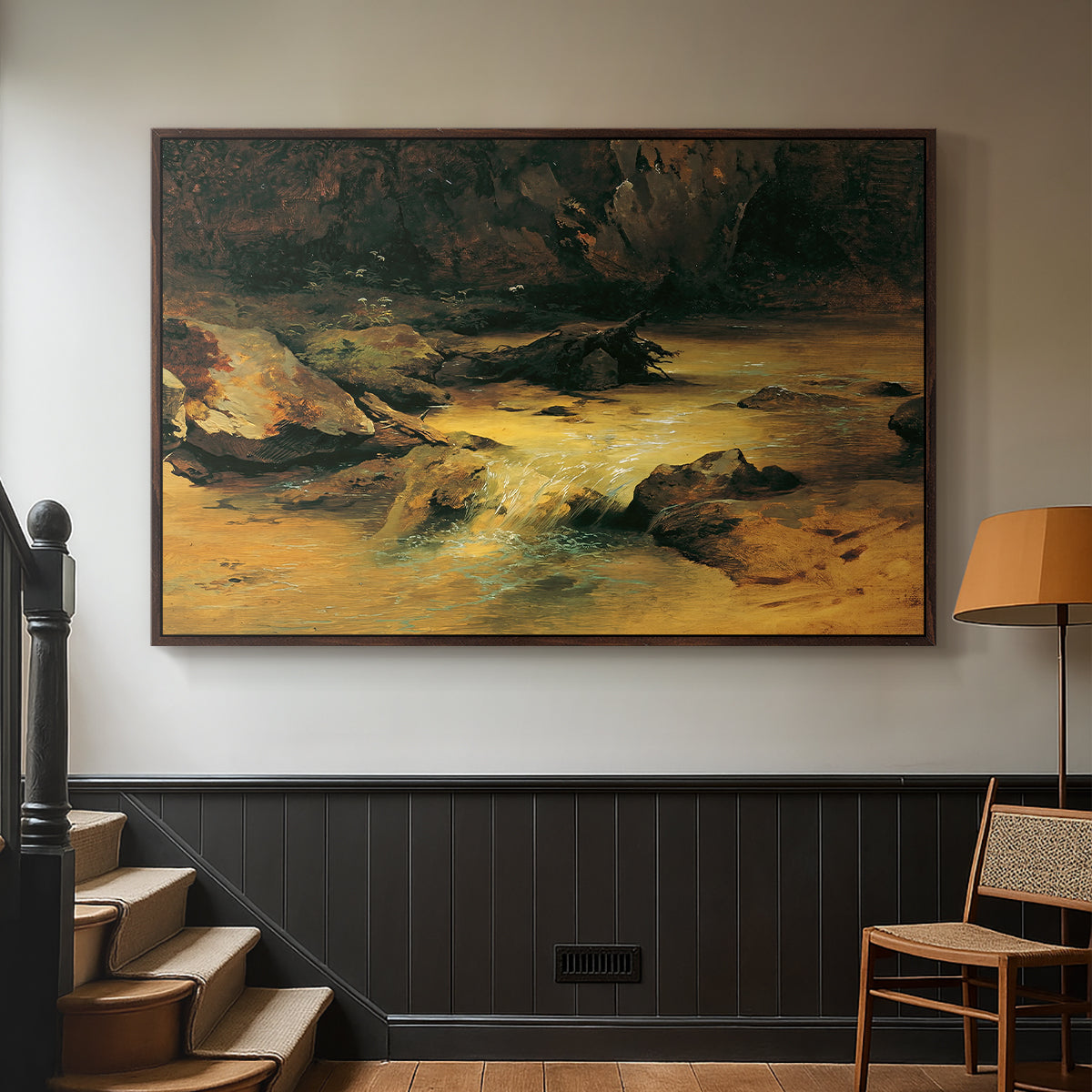 Wildbach (Wild Stream) - Floater Framed Canvas Print