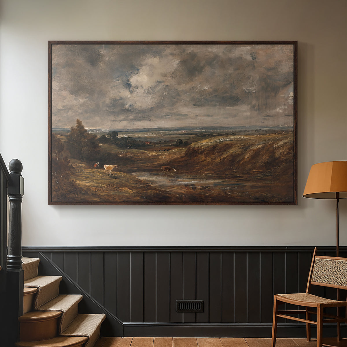 Hampstead Heath, 1825 - Floater Framed Canvas Print