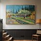 Orchard in Blossom, Bordered by Cypresses, 1888 - Floater Framed Canvas Print