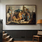 David with Goliath's Head in front of Saul, for Rembrandt, 1627 - Floater Framed Canvas Print