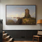 Italian Coast Scene with Ruined Tower, 1838 - Floater Framed Canvas Print