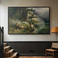 Eagles and Dying Stag on a Lakeshore, 1836 - Floater Framed Canvas Print