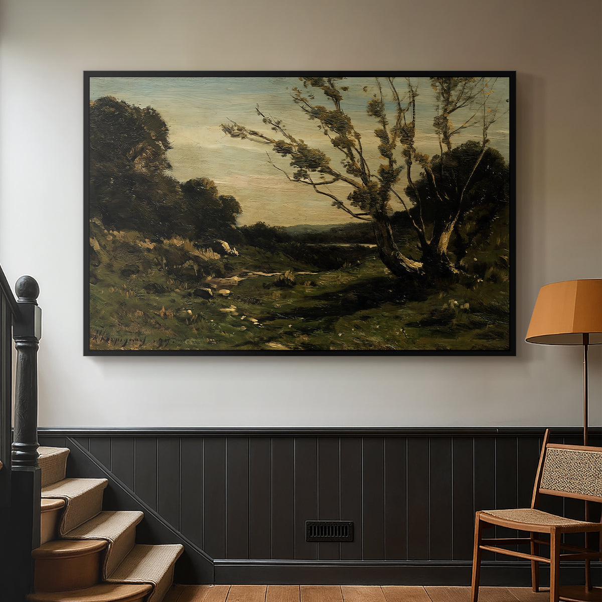Morning in the Nievre, 1877 - Floater Framed Canvas Print