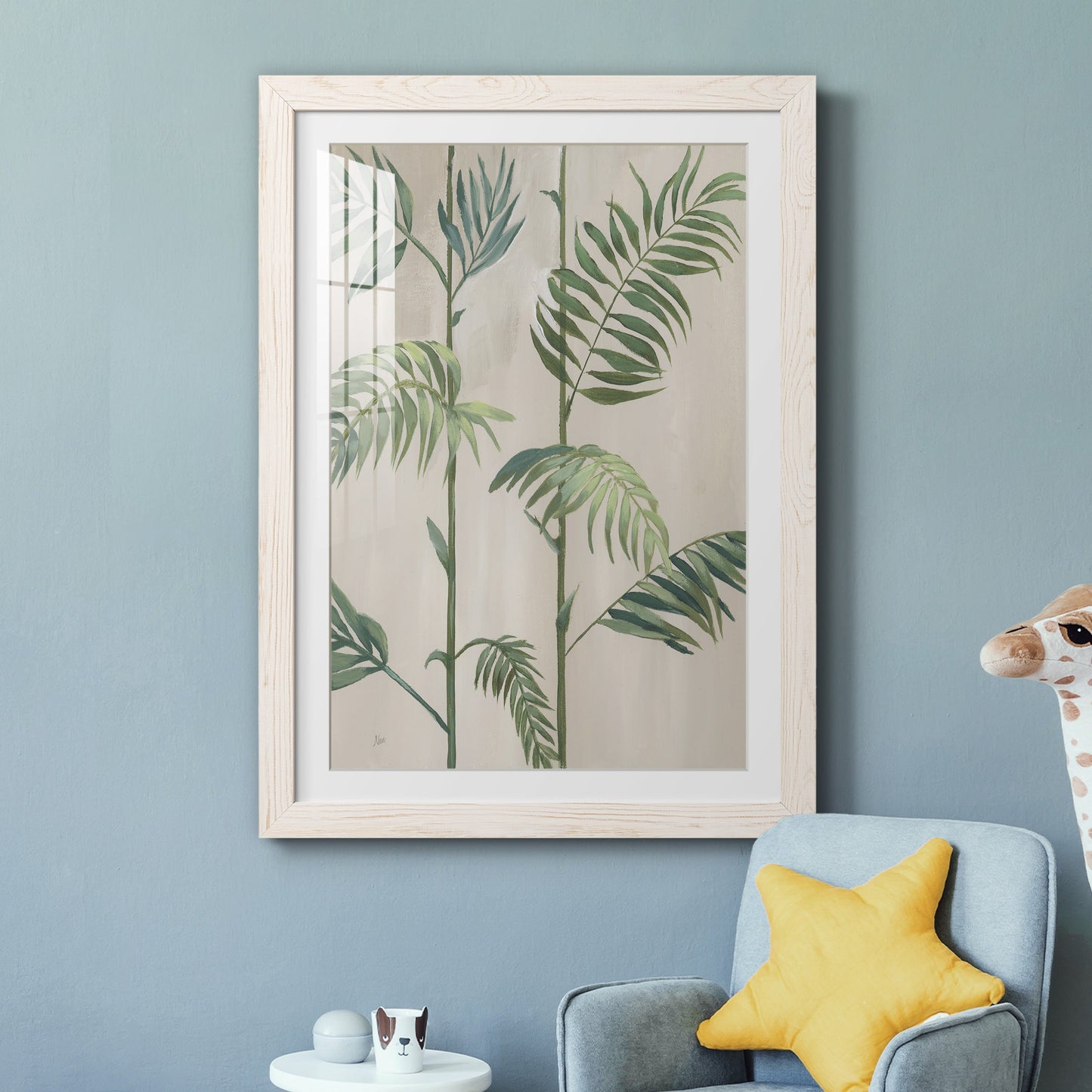 Modern Fronds I - Premium Framed Print - Distressed Barnwood Frame - Ready to Hang