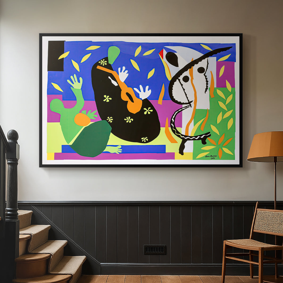 The Sorrows of the King, 1952 - Floater Framed Canvas Print