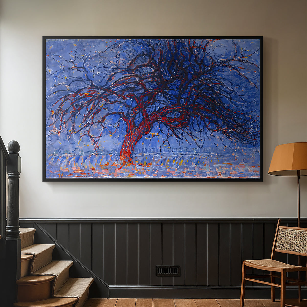 The Red Tree, 1909 - Floater Framed Canvas Print