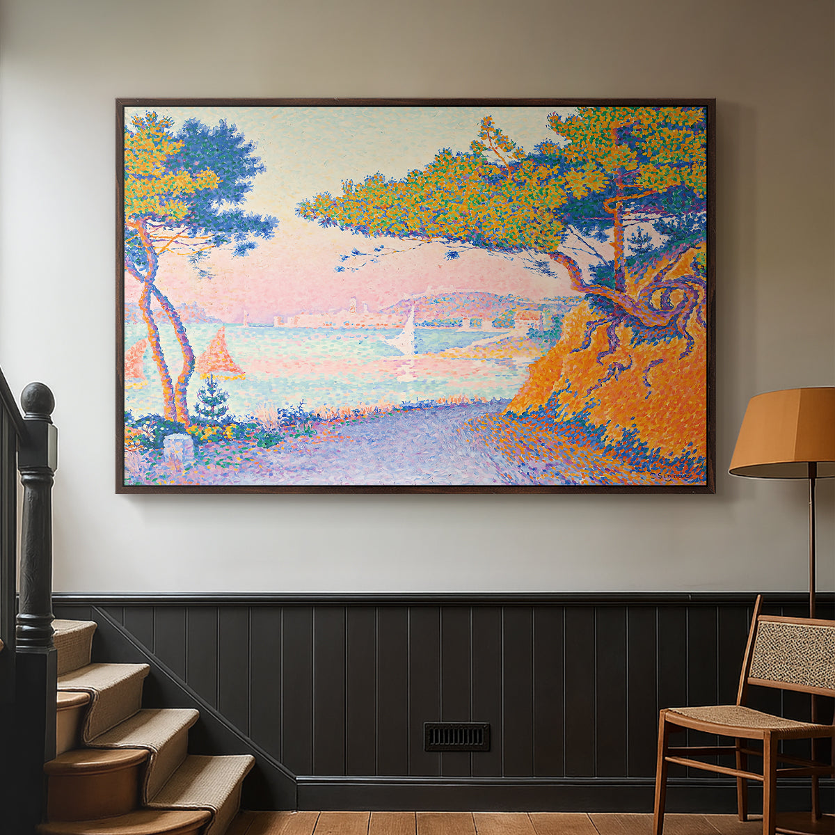 Golfe Juan, 1896 - Floater Framed Canvas Print