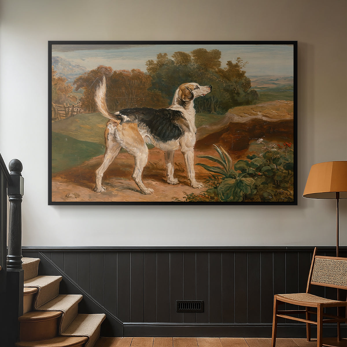 Ravager, One of the Lambton Hounds, 1835 - Floater Framed Canvas Print