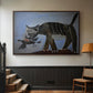 Cat Catching a Bird, 1939 - Floater Framed Canvas Print
