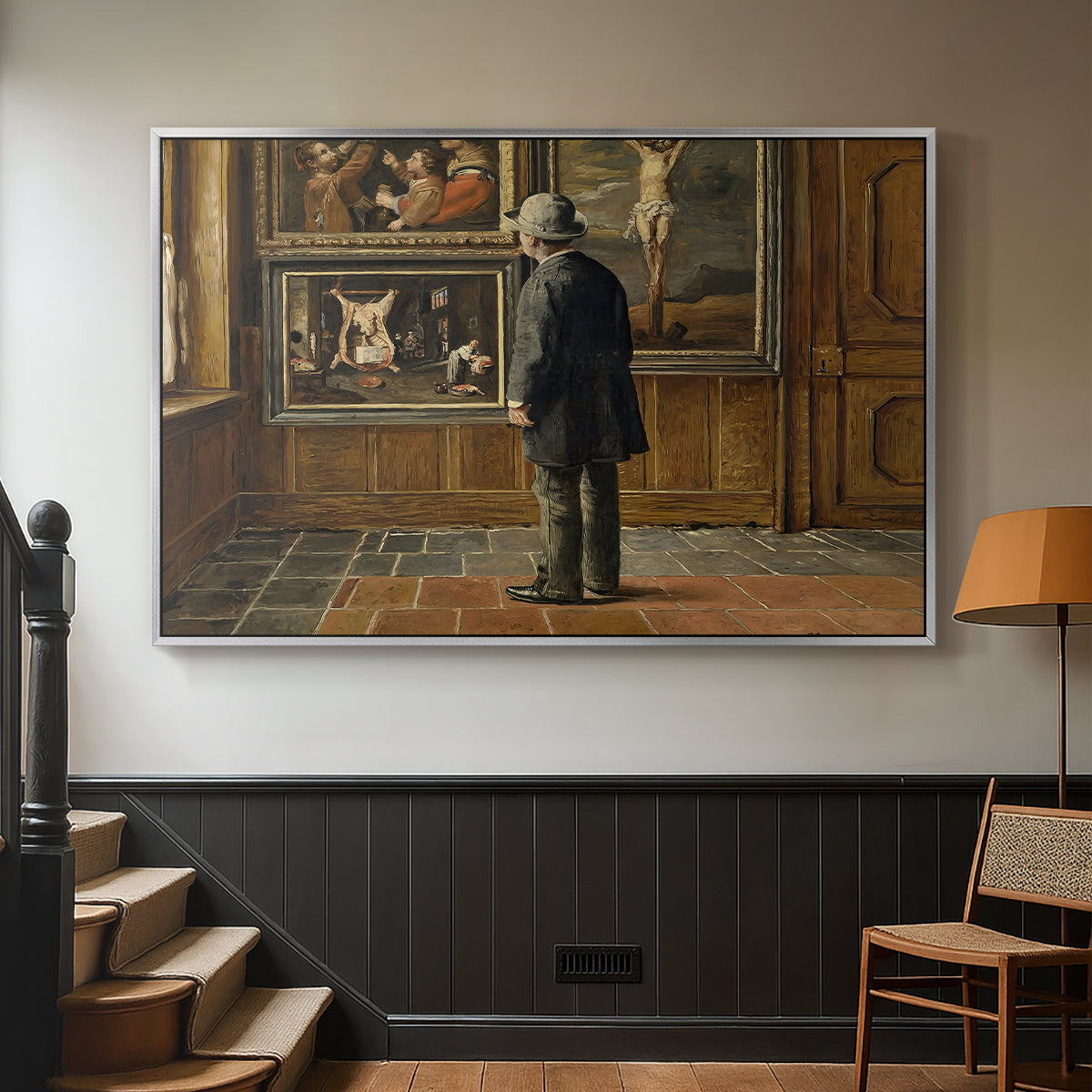 The Picture Lover, 1884 - Floater Framed Canvas Print