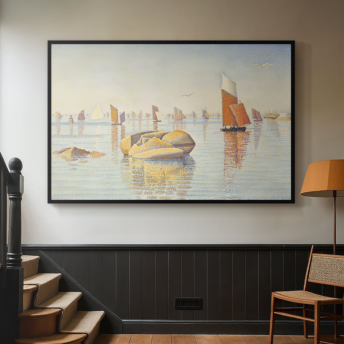 Concarneau, Quiet Morning, Opus 219, 1891 - Floater Framed Canvas Print